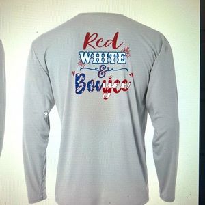 Red White and Boujee Long Sleeve Sun Protection A4 brand